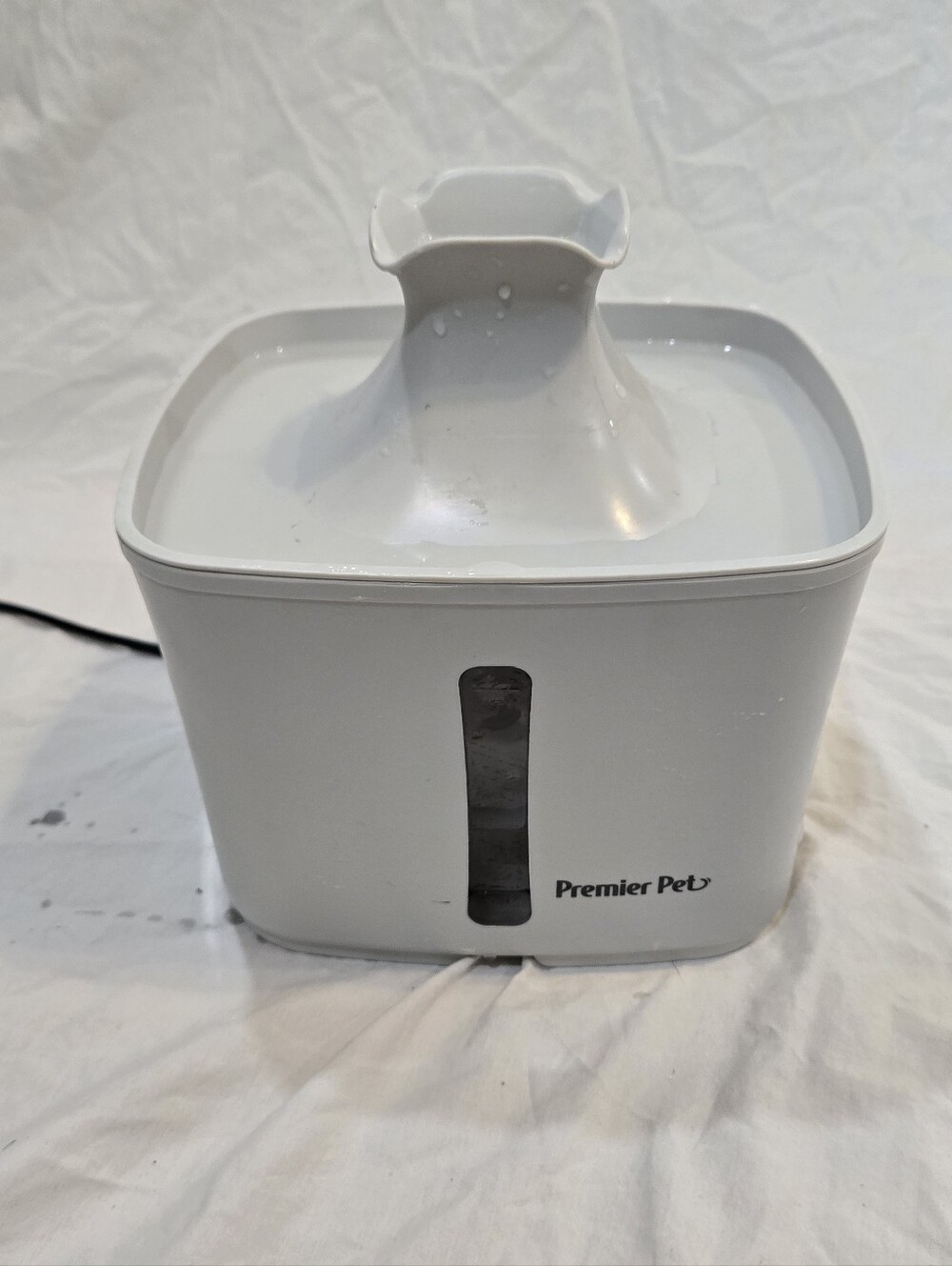 Premier White Cat Water Fountain - Quiet Circulating Feeder